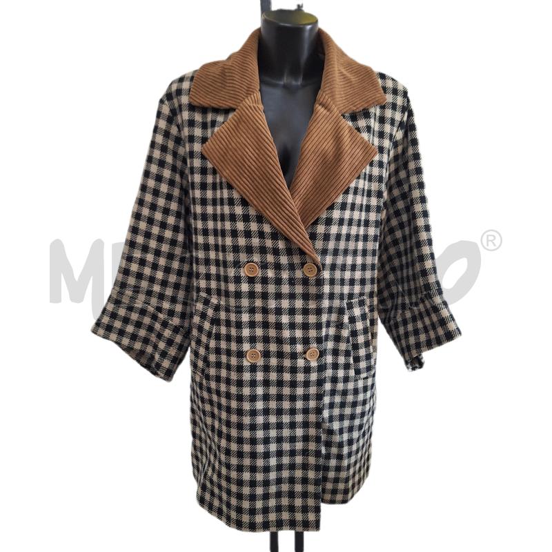 CAPPOTTO DONNA LUMINA BEIGE QUADRI OVERSIZE NUOVO | Mercatino dell'Usato Ottaviano 1