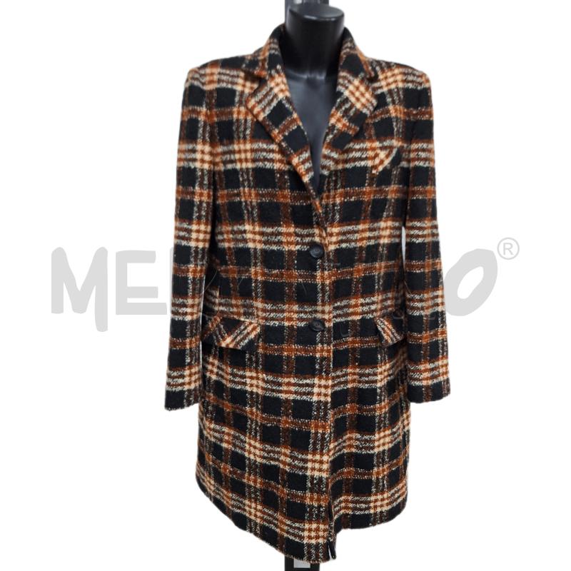 CAPPOTTO DONNA ROMIHO MARRONE NERO QUADRI | Mercatino dell'Usato Ottaviano 1