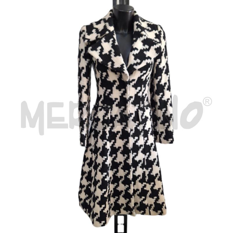 CAPPOTTO DONNA ZARA WOMAN BIANCO NERO PIED DE POULE | Mercatino dell'Usato Ottaviano 1