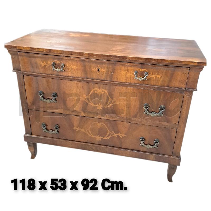 CASSETTONE COMÒ 3 CASSETTI STILE LUIGI XV LEGNO MASSELLO  | Mercatino dell'Usato Ottaviano 1