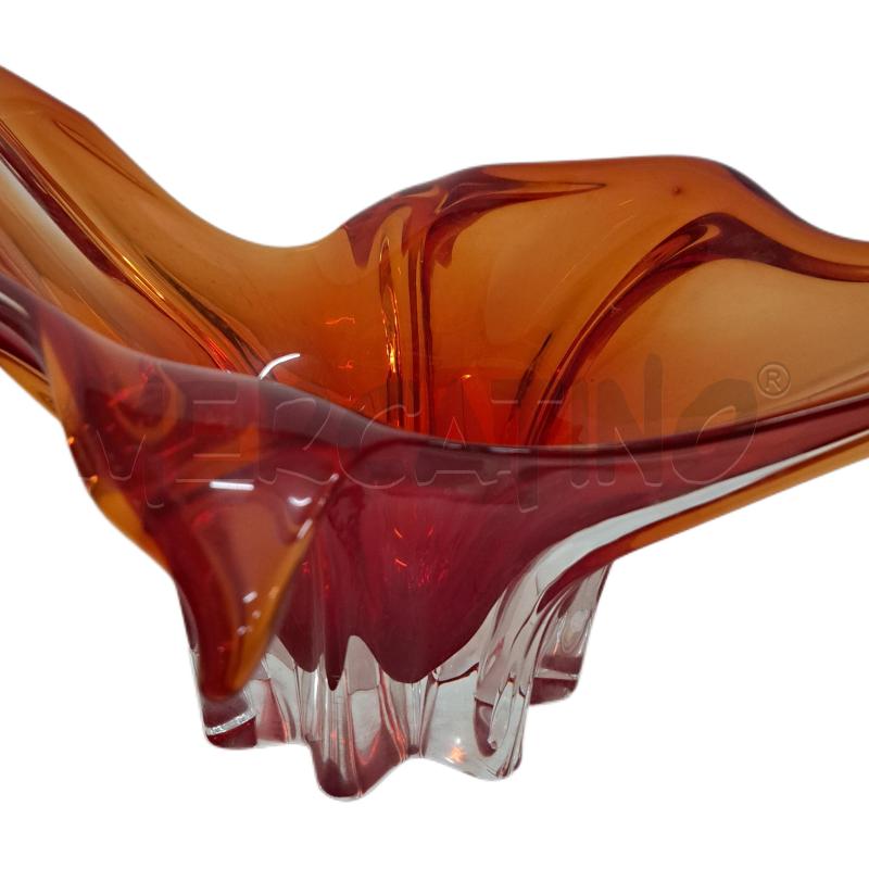 CENTROTAVOLA MURANO ANNI '50 / '60 ROSSO  | Mercatino dell'Usato Ottaviano 4