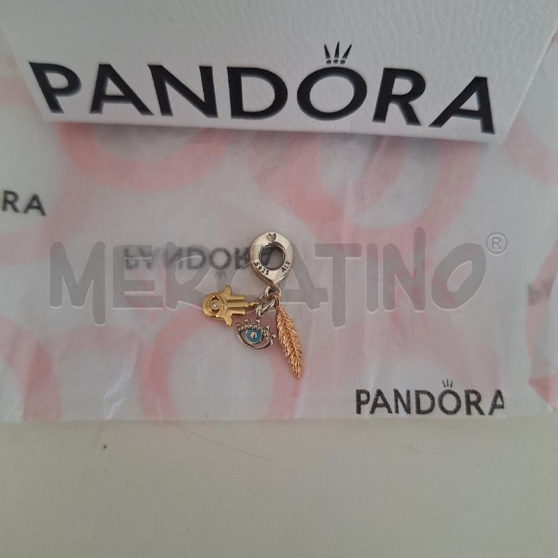CIONDOLO PANDORA SPIRITUALITÀ MANO DI FATIMA OCCHIO PIUMA | Mercatino dell'Usato Ottaviano 2