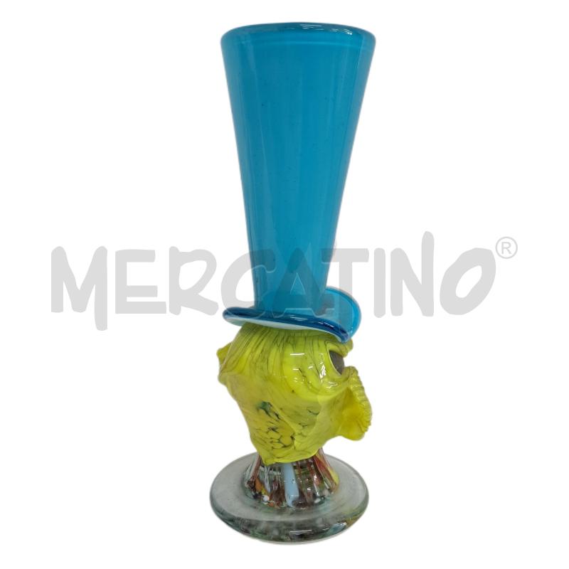 CLOWN VASETTO VETRO MURANO DECORATO  | Mercatino dell'Usato Ottaviano 2