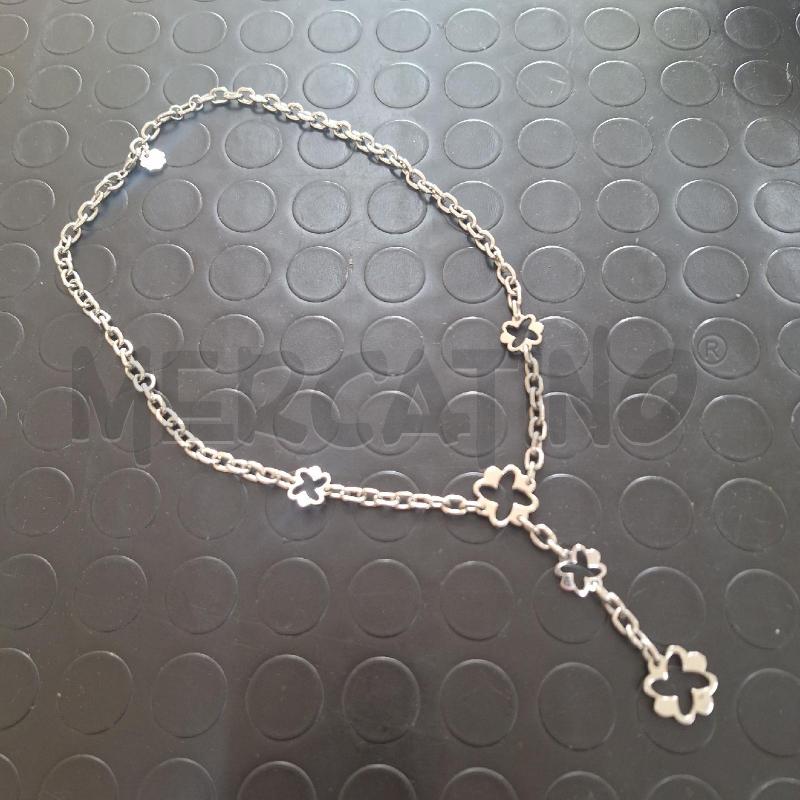 COLLANA BLISS ACCIAIO QUADRIFOGLI | Mercatino dell'Usato Ottaviano 4
