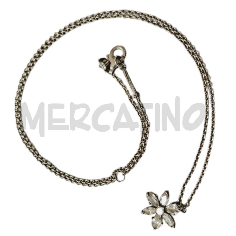 COLLANA PANDORA HERBARIUM FIORE STRASS ARG | Mercatino dell'Usato Ottaviano 1