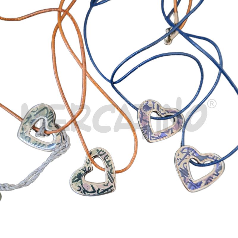 COLLANA SODINI BIJOUX ARG CIONDOLO CUORE VERDE O BLU  | Mercatino dell'Usato Ottaviano 2