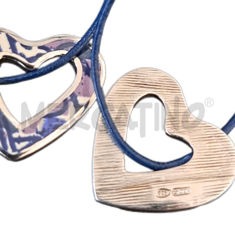 COLLANA SODINI BIJOUX ARG CIONDOLO CUORE VERDE O BLU  | Mercatino dell'Usato Ottaviano 3