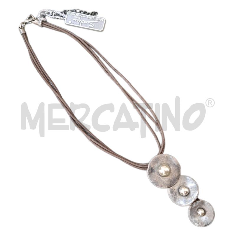 COLLANA SODINI BIJOUX MULTIFILO PENDENTE A TRE  | Mercatino dell'Usato Ottaviano 1