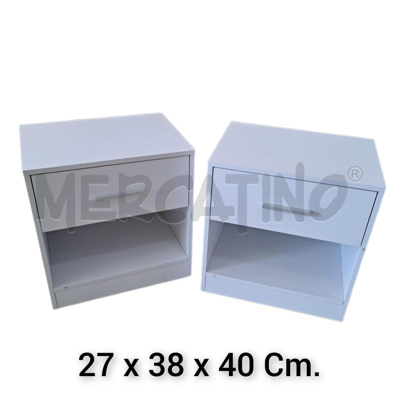 COMODINI COPPIA BIANCO PICCOLI CASSETTO | Mercatino dell'Usato Ottaviano 1