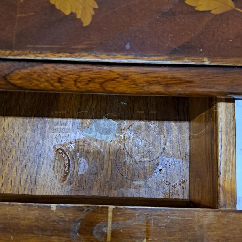 COMODINI COPPIA LEGNO OLANDESE INTARSIO FLOREALE  | Mercatino dell'Usato Ottaviano 4