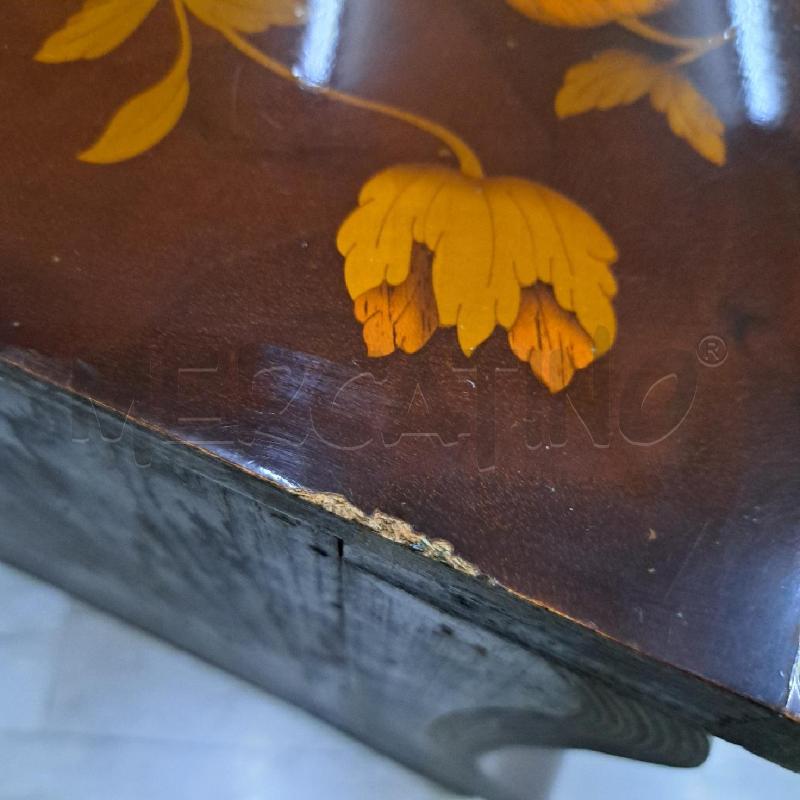 COMODINI COPPIA LEGNO OLANDESE INTARSIO FLOREALE  | Mercatino dell'Usato Ottaviano 5