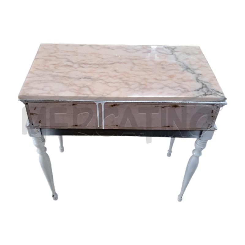 COMODINO BIANCO LEGNO MARMO VENATO  | Mercatino dell'Usato Ottaviano 2