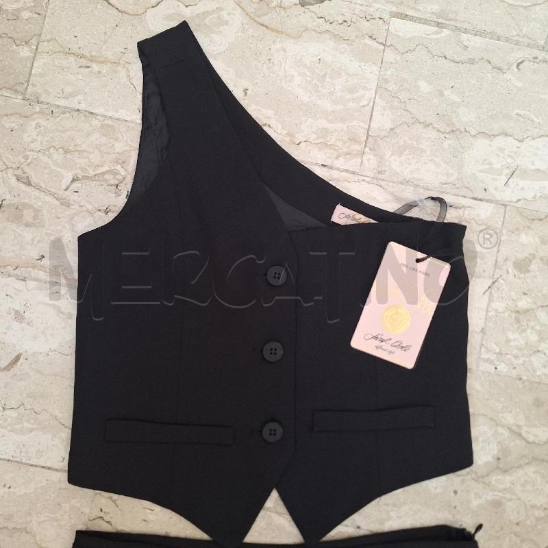 COMPLETO BAMBINA SARAH CHOLE NERO GILET MONOSPALLA NUOVO | Mercatino dell'Usato Ottaviano 2