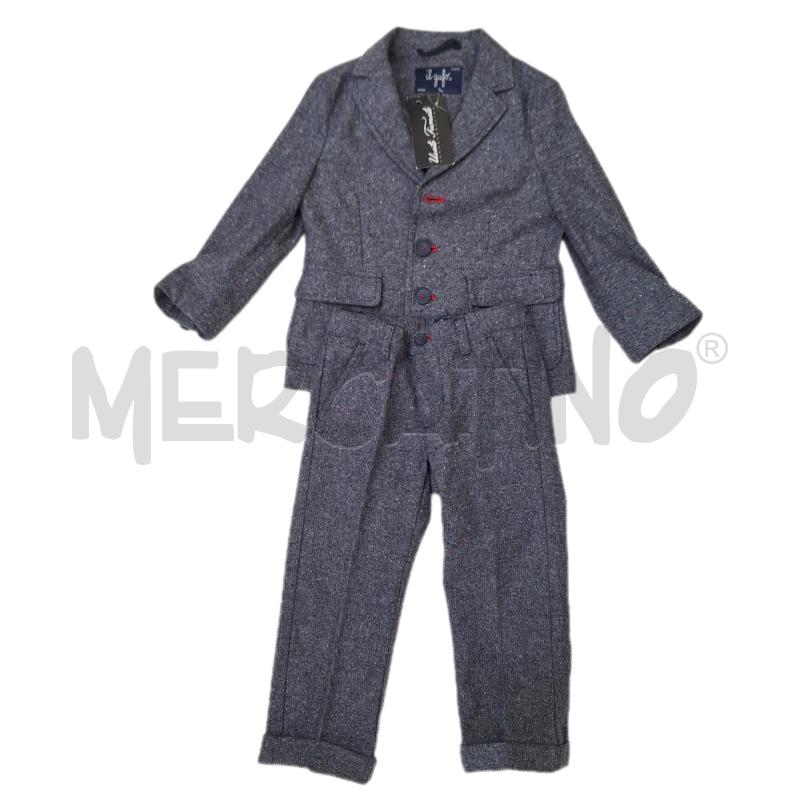 COMPLETO BAMBINO IL GUFO GRIGIO GRIGIO BLU PUNTELLINATO | Mercatino dell'Usato Ottaviano 1