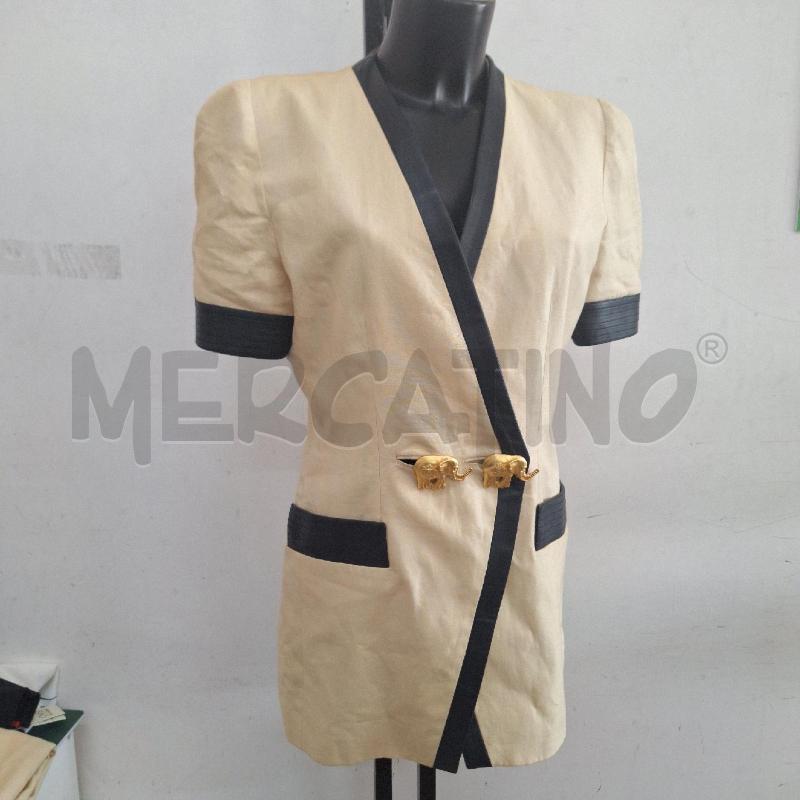 COMPLETO DONNA GAI MATTIOLO BEIGE NERO BOTTONI ELEFANTE | Mercatino dell'Usato Ottaviano 2