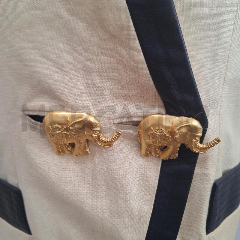 COMPLETO DONNA GAI MATTIOLO BEIGE NERO BOTTONI ELEFANTE | Mercatino dell'Usato Ottaviano 3