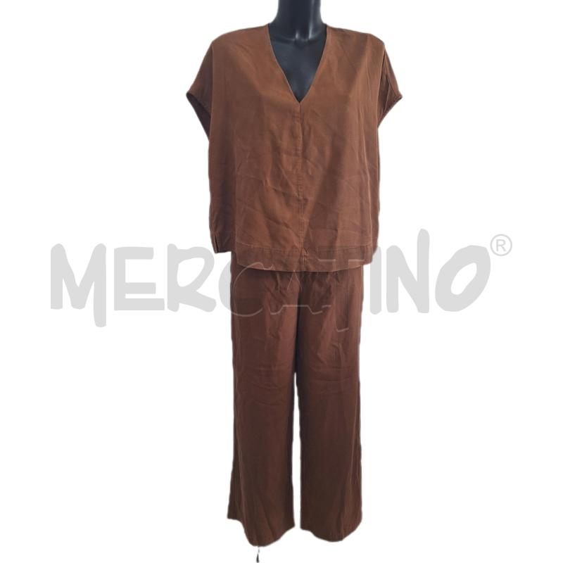 COMPLETO DONNA KOCCA MARRONE PANTALONE + TOP | Mercatino dell'Usato Ottaviano 1
