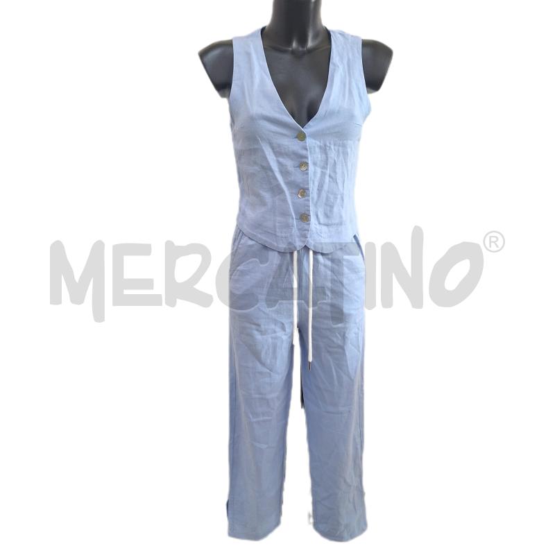 COMPLETO DONNA PDK CELESTE GILET + PANTALONE | Mercatino dell'Usato Ottaviano 1
