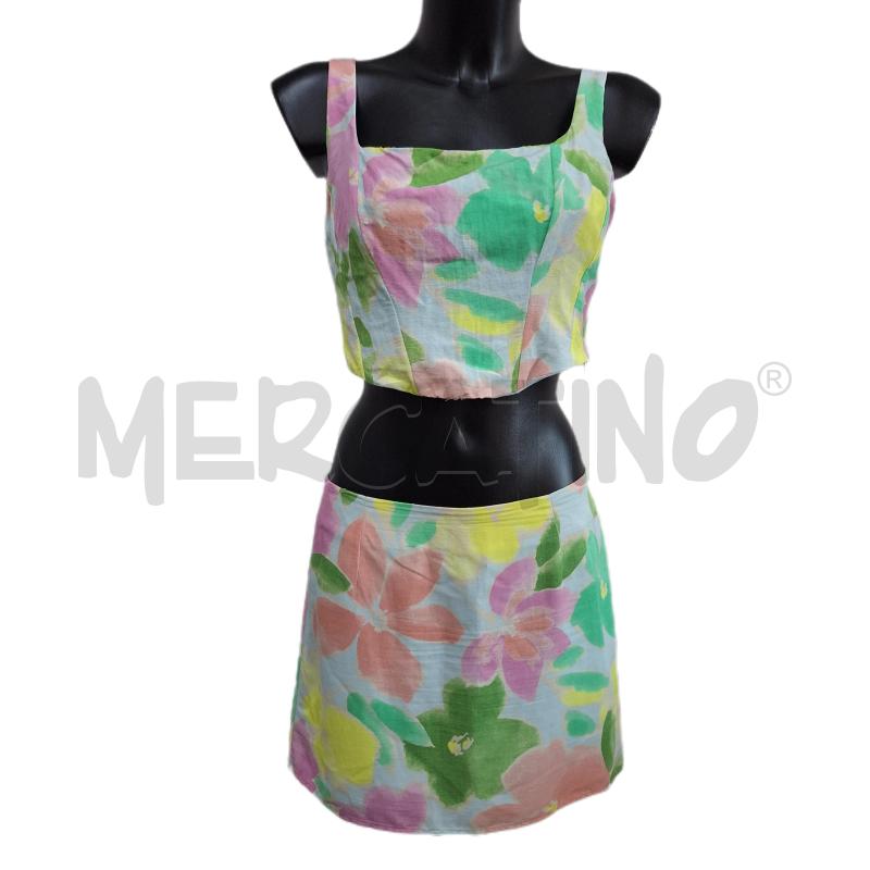 COMPLETO DONNA STRADIVARIUS FIORI TOP GONNA | Mercatino dell'Usato Ottaviano 1