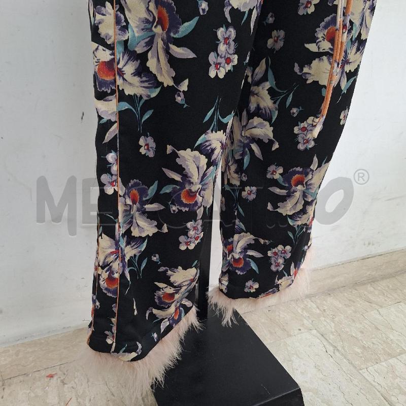COMPLETO DONNA ZARA NERO FIORI ARANCIONE | Mercatino dell'Usato Ottaviano 3