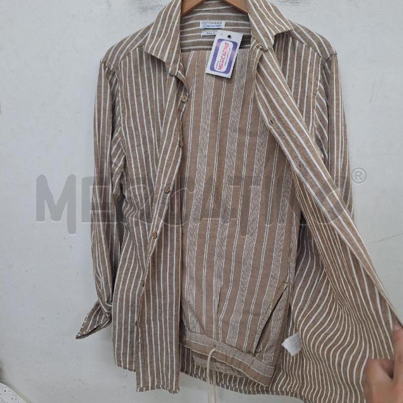 COMPLETO UOMO COTTON&SILK MARRONE BIANCO RIGA | Mercatino dell'Usato Ottaviano 2