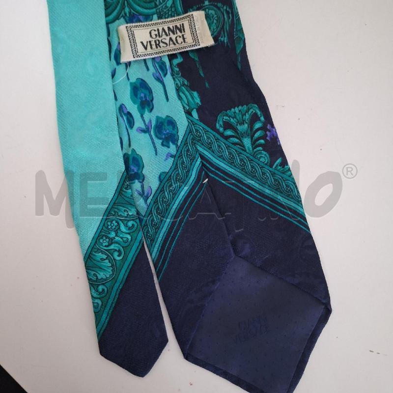 CRAVATTA GIANNI VERSACE VERDE BLU | Mercatino dell'Usato Ottaviano 2