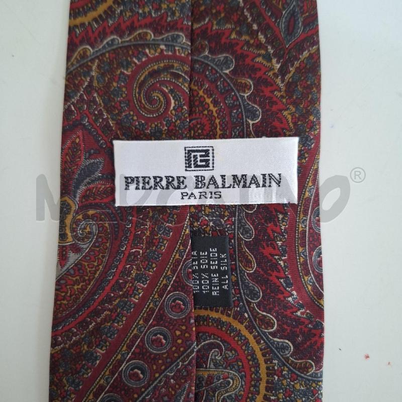 CRAVATTA PIERRE BALMAIN PARIS ROSSO GHIRIGORI | Mercatino dell'Usato Ottaviano 3