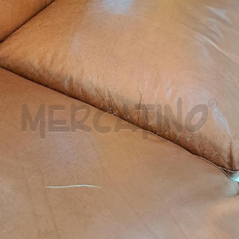 DIVANO LETTO 3 POSTI MARRONE LEGNO RETE MOLLE  | Mercatino dell'Usato Ottaviano 4