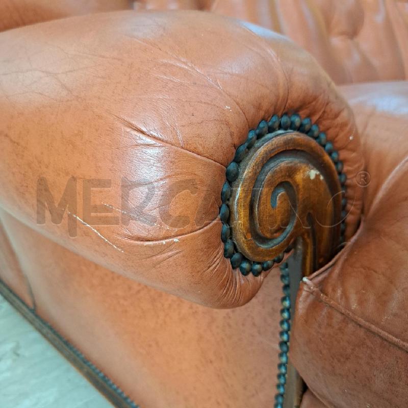 DIVANO LETTO 3 POSTI MARRONE LEGNO RETE MOLLE  | Mercatino dell'Usato Ottaviano 5