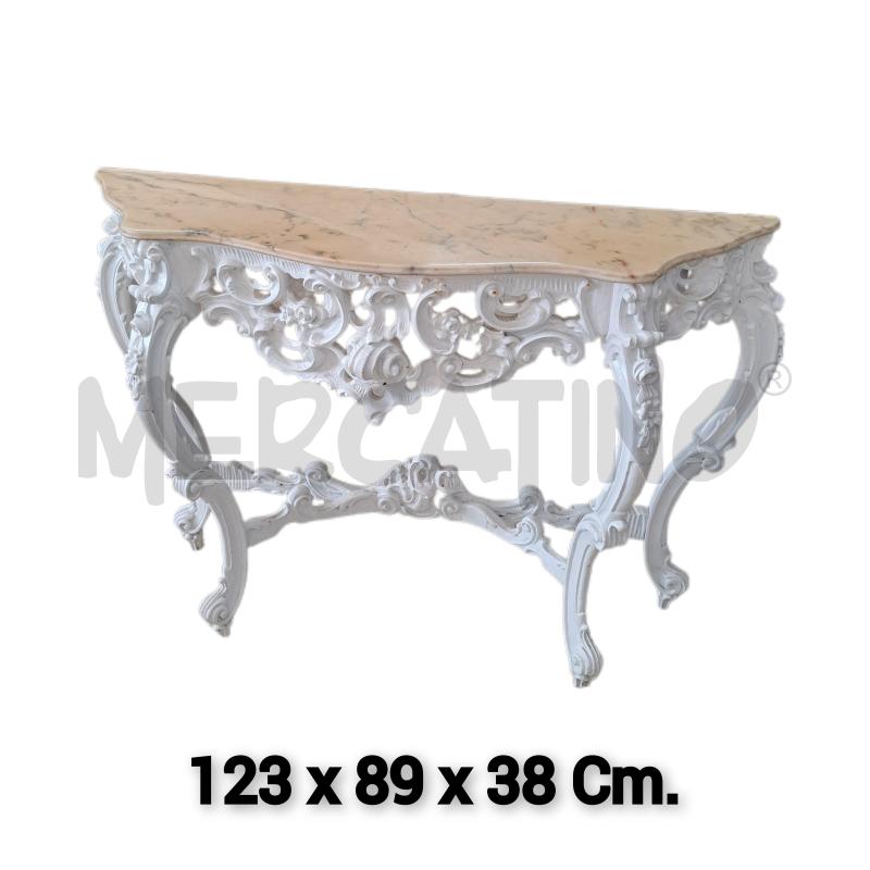 ENTRATINA LEGNO BIANCO GHIRIGORI MARMO  | Mercatino dell'Usato Ottaviano 1