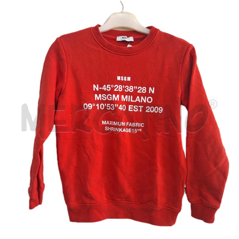 FELPA BAMBINO MSGM ROSSO  | Mercatino dell'Usato Ottaviano 1