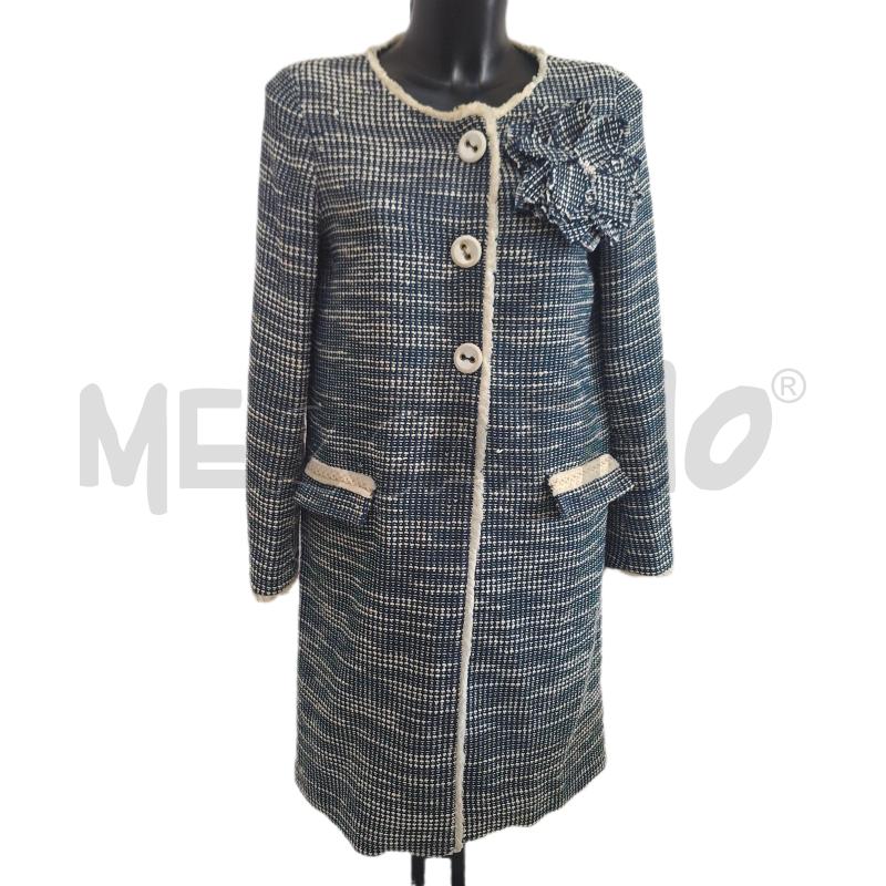 GIACCA DONNA ANNA RACHELE BLU LAMINATO BIANCO | Mercatino dell'Usato Ottaviano 1