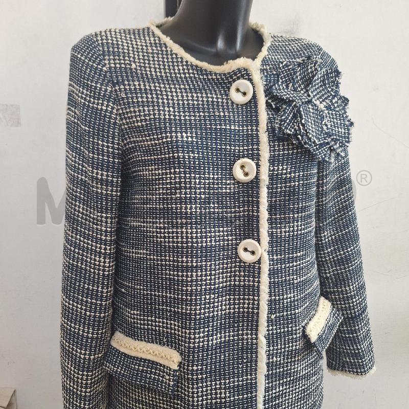 GIACCA DONNA ANNA RACHELE BLU LAMINATO BIANCO | Mercatino dell'Usato Ottaviano 2