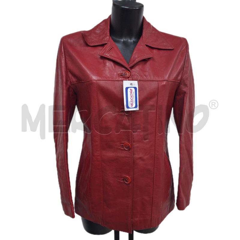 GIACCA DONNA ARPELLE ROSSO VERA PELLE | Mercatino dell'Usato Ottaviano 1