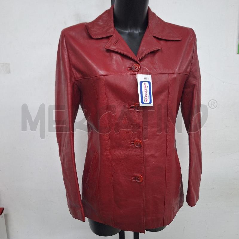 GIACCA DONNA ARPELLE ROSSO VERA PELLE | Mercatino dell'Usato Ottaviano 2
