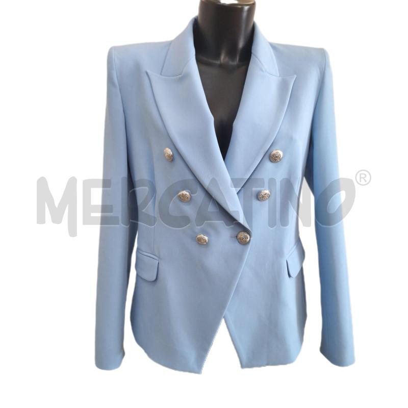 GIACCA DONNA BB POMPEI CELESTE BOTTONI ARGENTATO | Mercatino dell'Usato Ottaviano 1