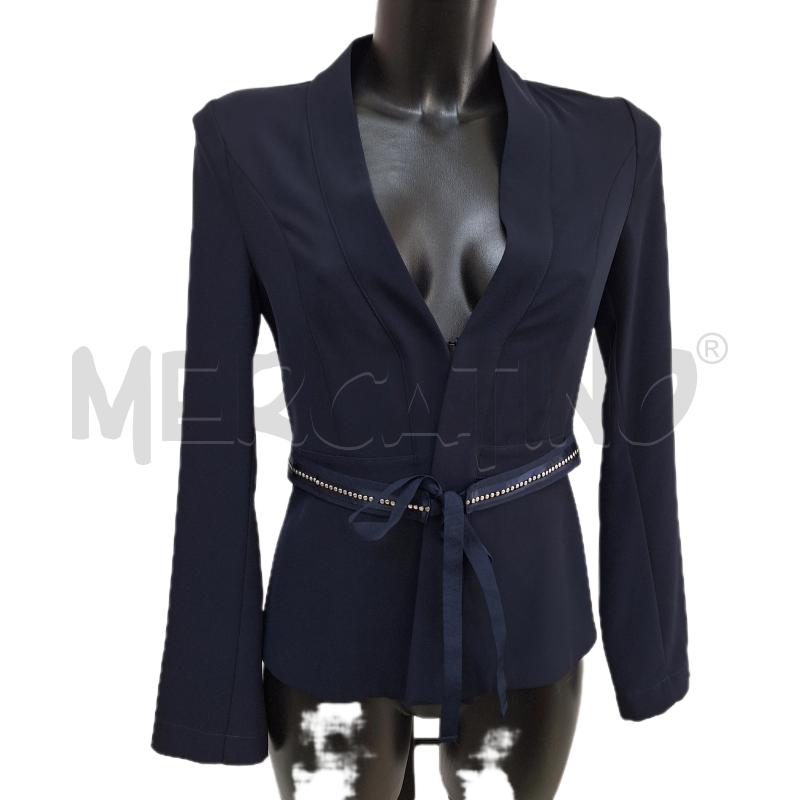 GIACCA DONNA CAMOMILLA BLU CINTURA STRASS | Mercatino dell'Usato Ottaviano 1