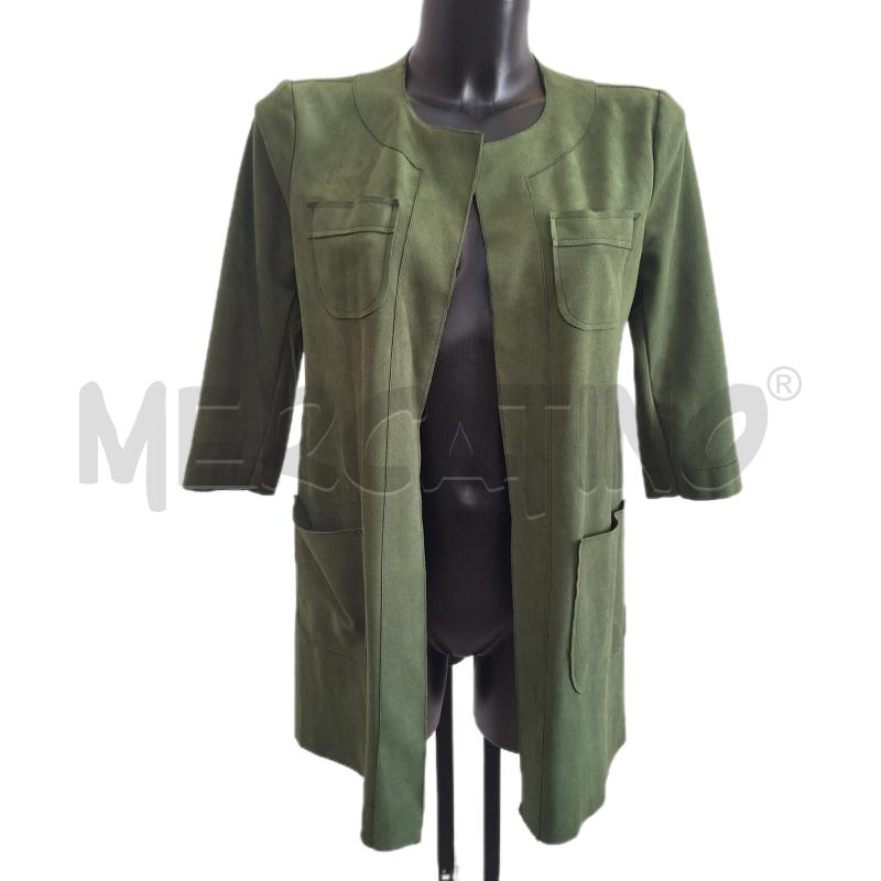 GIACCA DONNA DIXIE VERDE SCAMOSCIATO LUNGO | Mercatino dell'Usato Ottaviano 1