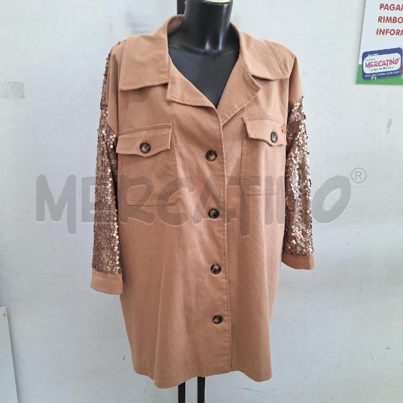 GIACCA DONNA D'ELLE MARRONE PAILLETTES | Mercatino dell'Usato Ottaviano 2
