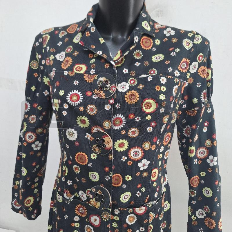 GIACCA DONNA GIGLI NERO FIORI JEANS | Mercatino dell'Usato Ottaviano 2