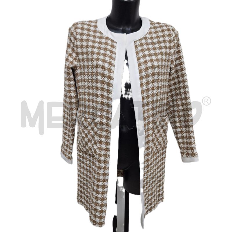 GIACCA DONNA KOCCA BEIGE BIANCO TWEED | Mercatino dell'Usato Ottaviano 1