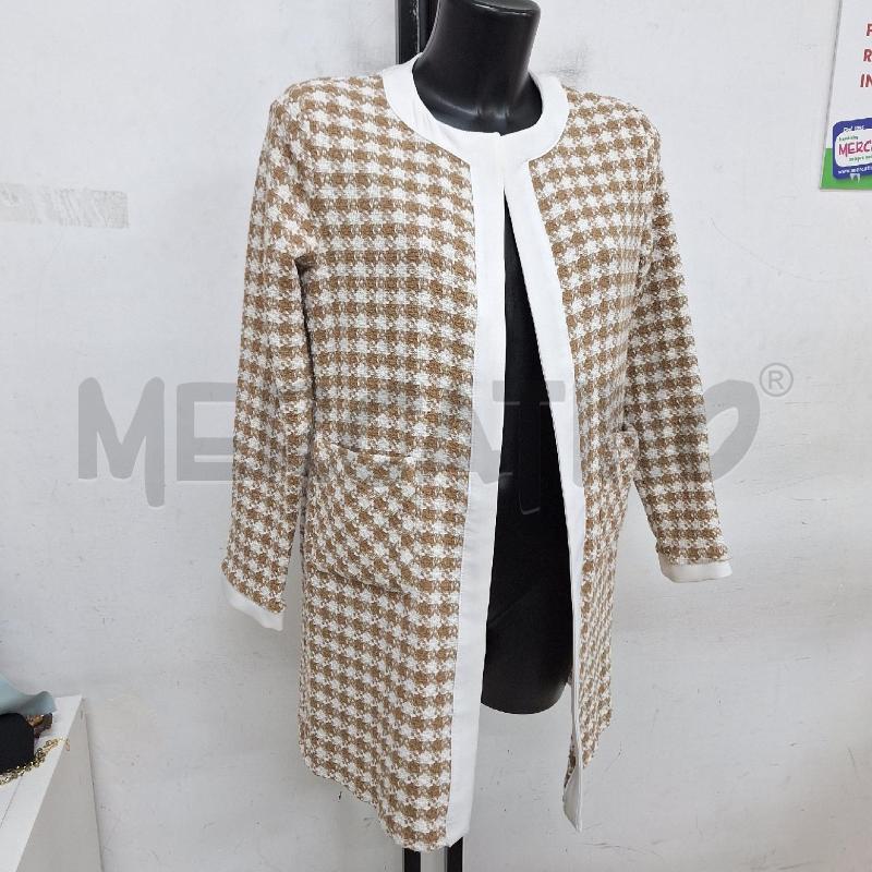 GIACCA DONNA KOCCA BEIGE BIANCO TWEED | Mercatino dell'Usato Ottaviano 2