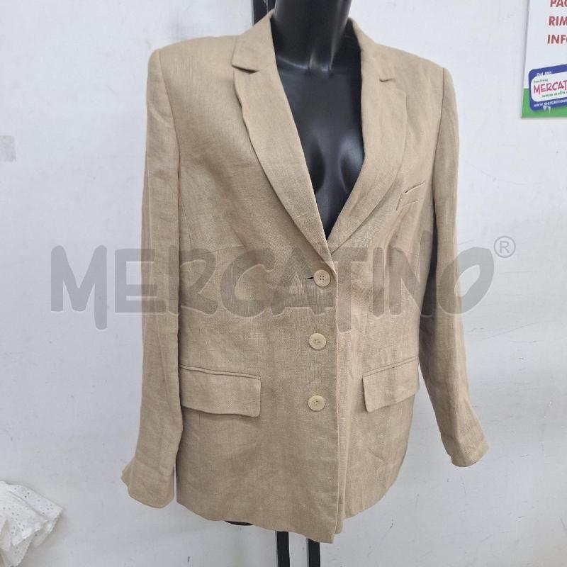 GIACCA DONNA MADELEINE BEIGE LINO | Mercatino dell'Usato Ottaviano 2