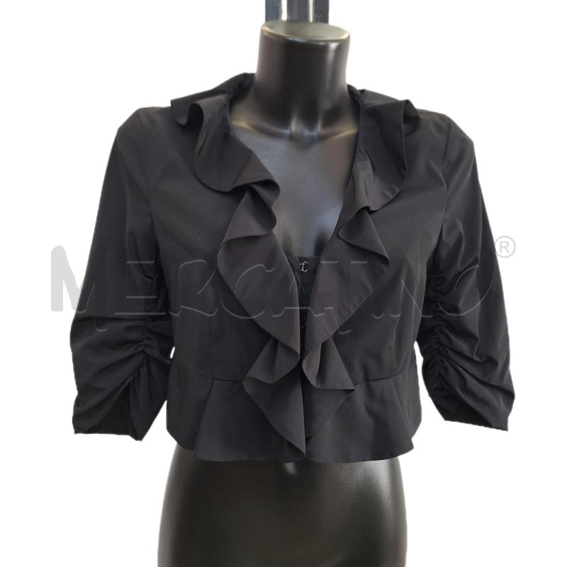 GIACCA DONNA PINKO NERO CROP ROUCHES | Mercatino dell'Usato Ottaviano 1