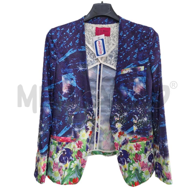 GIACCA DONNA YESMISS BLU FIORI | Mercatino dell'Usato Ottaviano 1
