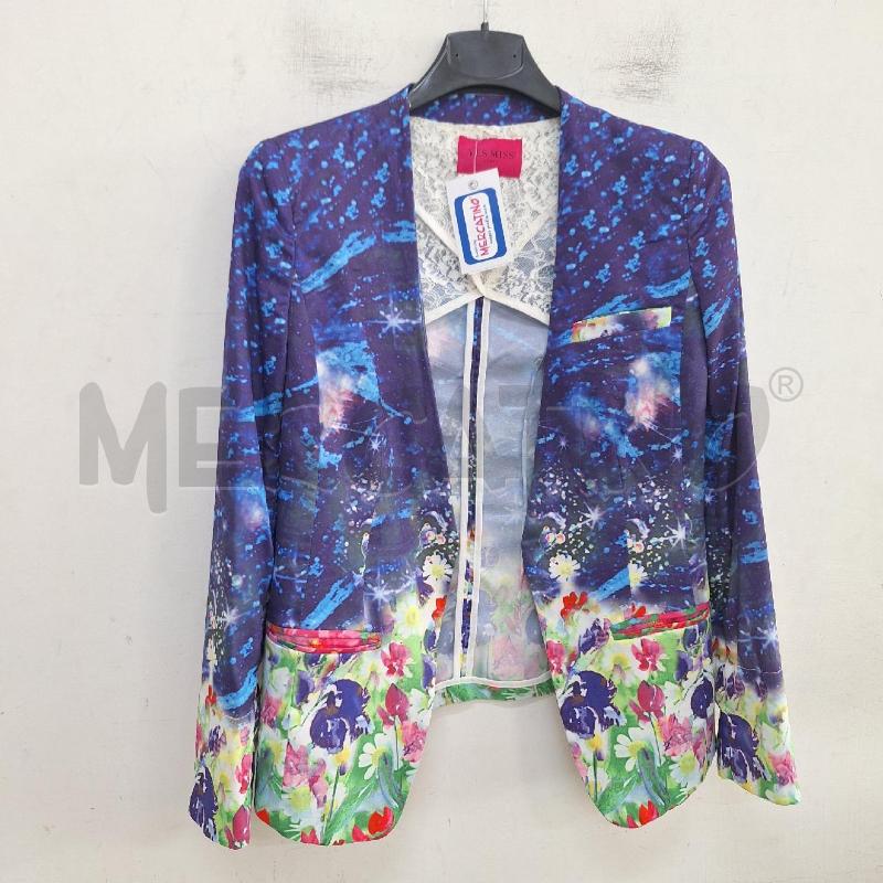 GIACCA DONNA YESMISS BLU FIORI | Mercatino dell'Usato Ottaviano 2