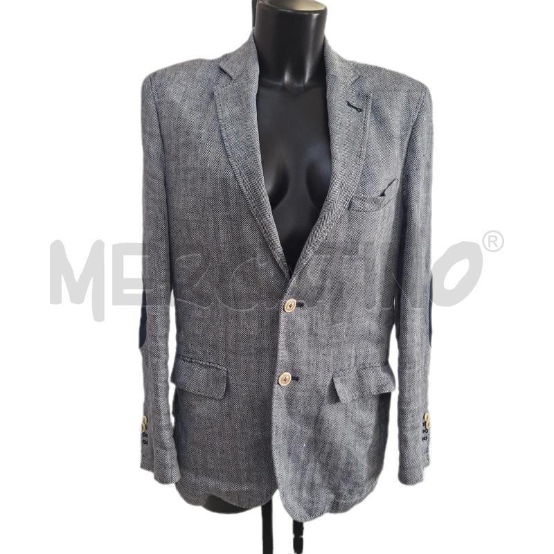 GIACCA UOMO MASSIMO DUTTI BLU LINEN | Mercatino dell'Usato Ottaviano 1