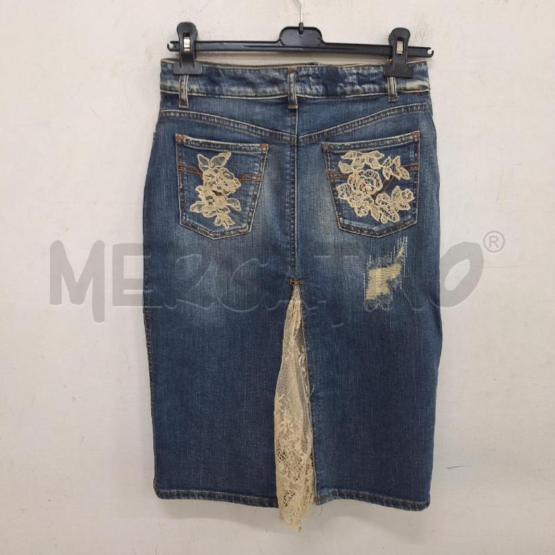 GONNA RED VALENTINO DENIM MERLETTO | Mercatino dell'Usato Ottaviano 2