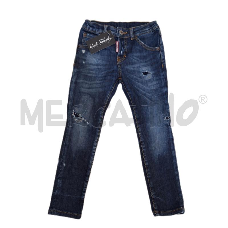 JEANS BAMBINO DSQUARED2 BLU STRAPPI | Mercatino dell'Usato Ottaviano 1