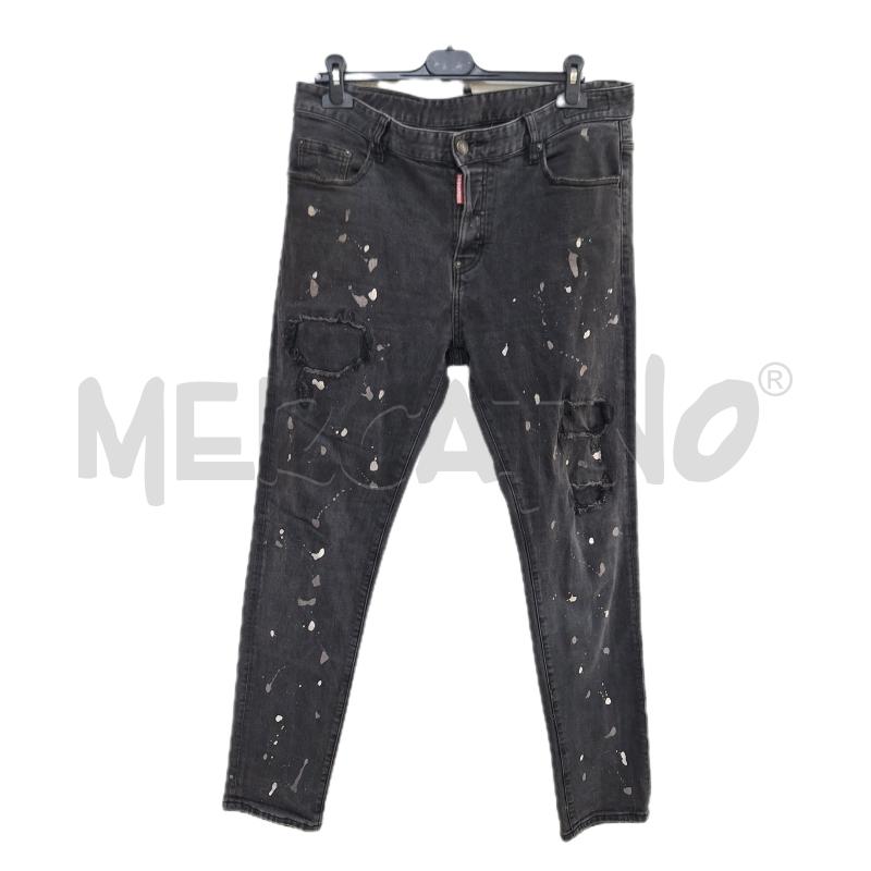 JEANS UOMO DSQUARED2 NERO PITTURA | Mercatino dell'Usato Ottaviano 1